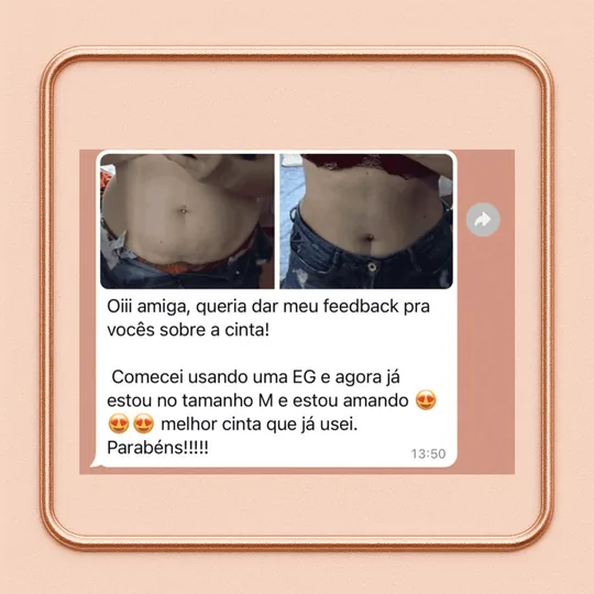 Registro 4 do efeito da cinta Paris Gold no corpo
